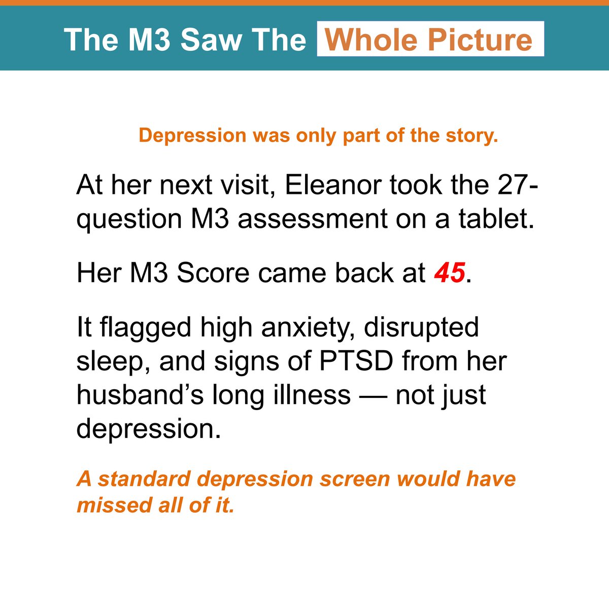 MedicareMood's tweet photo. Eleanor lost her husband last spring but a year later she still felt frozen until https://t.co/kC0LB74JXK showed her the full picture

#mentalhealth #medicare #seniorhealth #mentalhealthmonth #m3medicareAI https://t.co/5GCOYIdspG