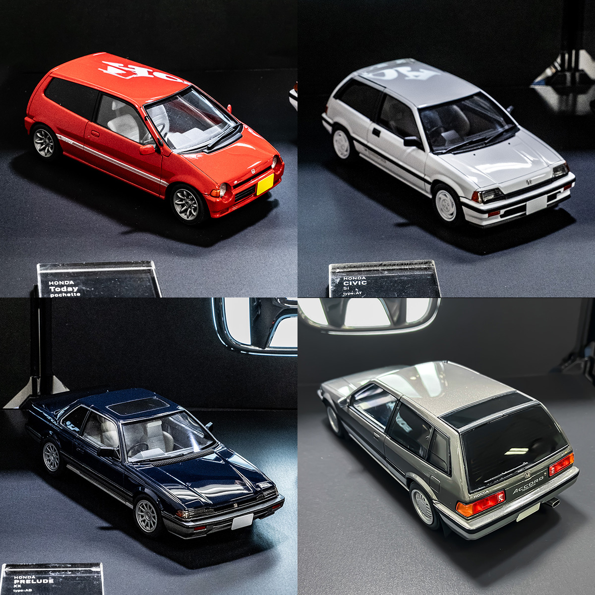 GTORiO1's tweet photo. 第35回モデラーズクラブ合同作品展
見に来てくれた皆様ありがとうございました！
展示内容をルックバック
まずは今回の特集
【ホンダの機能美／いすゞの造形美】から
ホンダエリアの4台
アコード エアロデッキ
プレリュード
シビック
トゥデイ
制作は@MODERATO1701 氏

#モデラーズクラブ合同作品展 https://t.co/N8Shd2SoBr