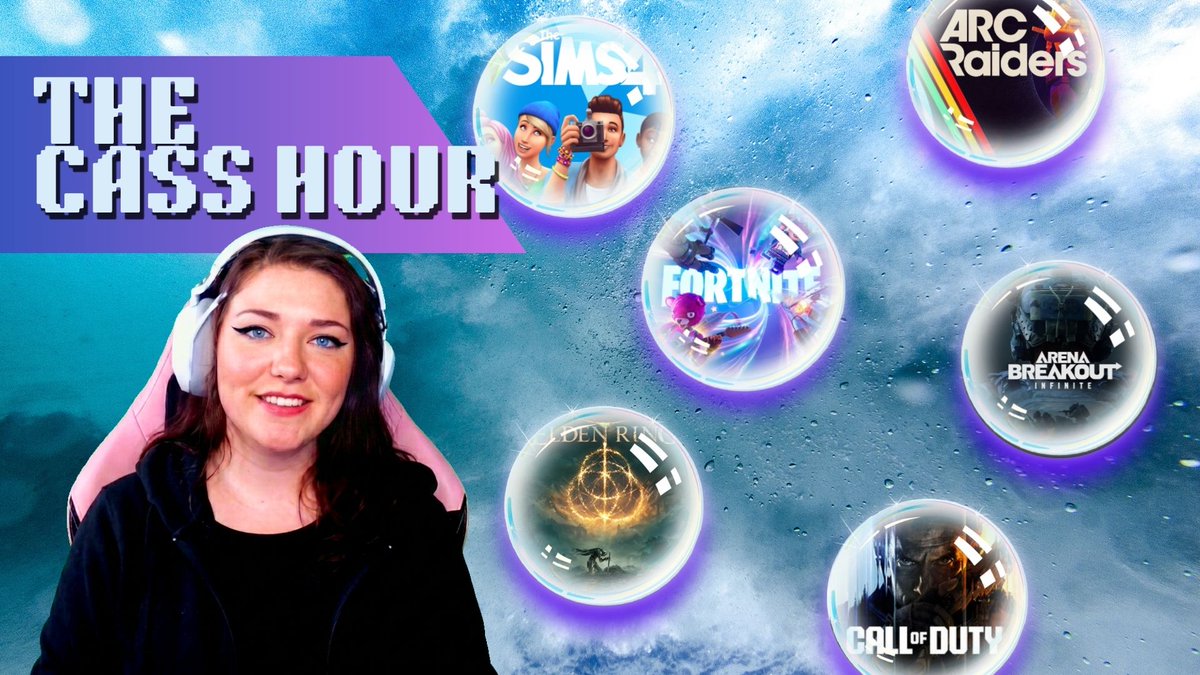 cassaiyan's tweet photo. ✨THE CASS HOUR✨

Lunch time arcade gaming everyday at 10am-noon central time! Only on Rumble @rumblevideo @GamingOnRumble 
Well, also on youtube, but we don't talk about them 😂

https://t.co/uOCgKnN3S4 https://t.co/csQC6XkEQp