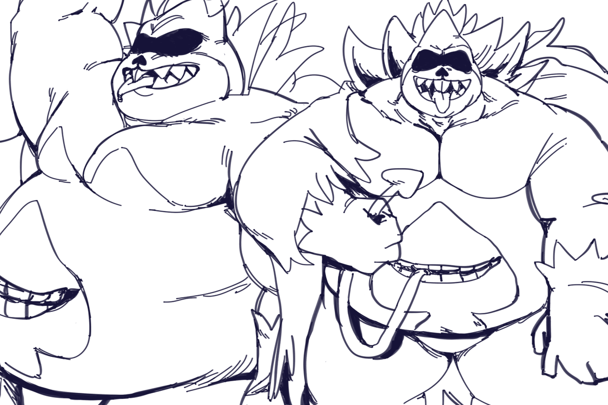 inuu405's tweet photo. old sketches of this big guy 

#chaosking #kingspade https://t.co/LnNPPDqDAO