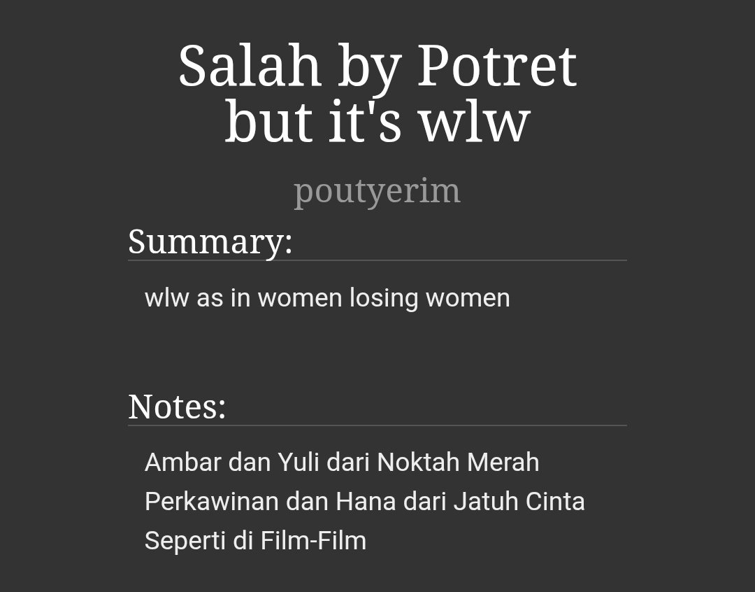 poutyerim_'s tweet photo. jadi gini,

klo yuli x ambar dari noktah perkawinan begimane 🤫

AO3 Link:
https://t.co/aRhKR8RCYq https://t.co/Af23SmacsM