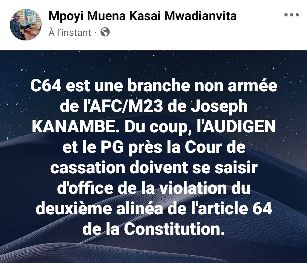 MPOYISymphorie1's tweet photo. Fayulu, Sesanga, Kabundji et consorts doivent être arrêtés. https://t.co/j2uaakwxu6