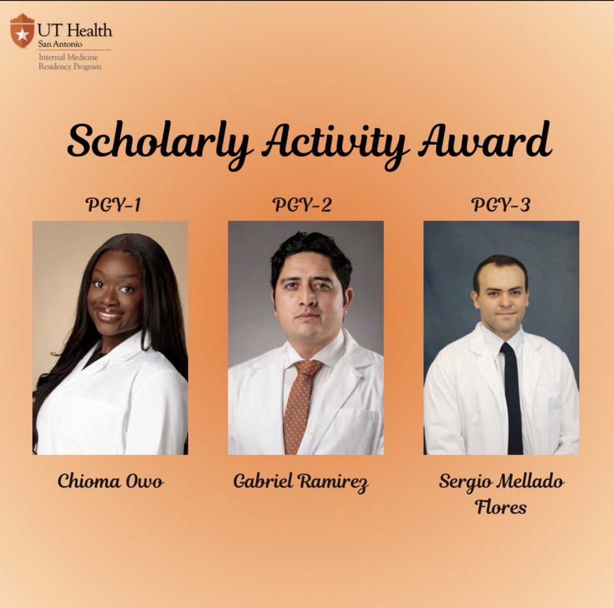 GabrielRRetana's tweet photo. Truly honored of winning the scholarly activity award at my home institution!
@UTHealthSA 

https://t.co/Tjmb4UUg13 https://t.co/KnyfJG6mLK