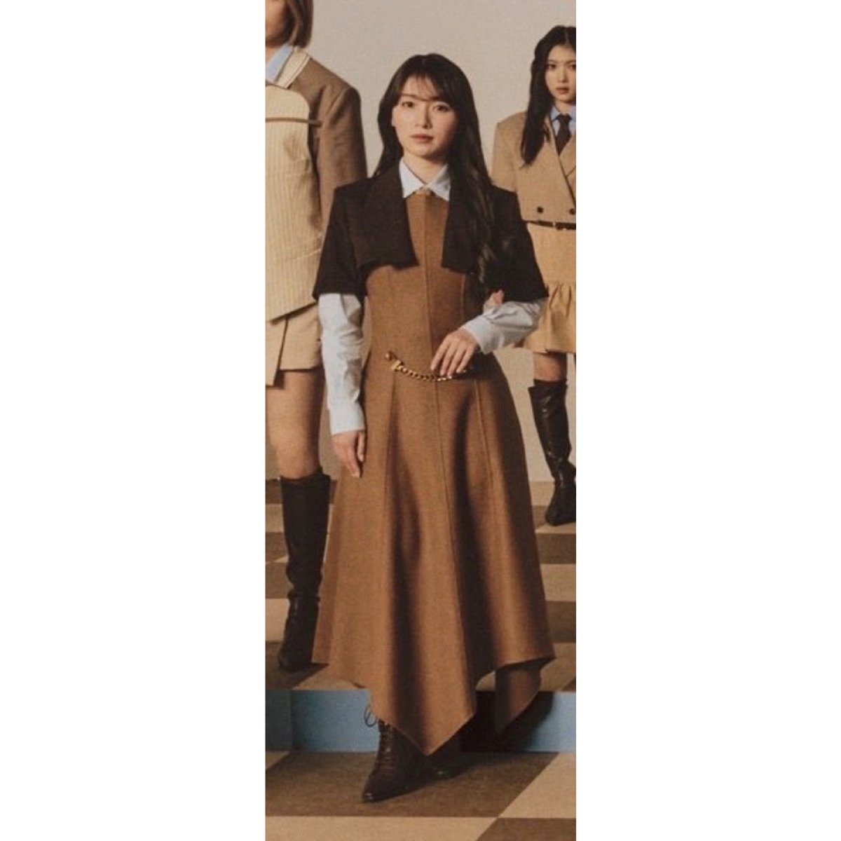 守屋麗奈ちゃん着用?? JW ANDERSON CHAIN DETAIL ASYMMETRICAL DRESS 