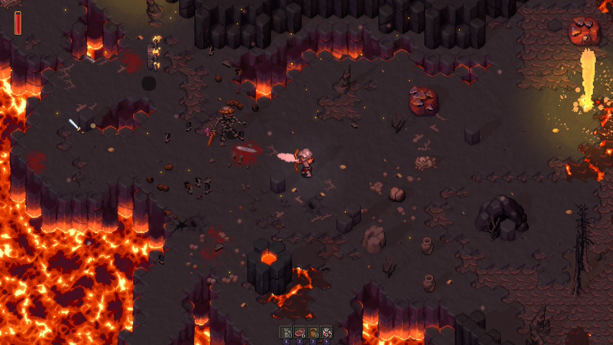 RomesteadGame's tweet photo. Crawling with hostile creatures, the Volcanic biome rewards resilient explorers with valuable resources and hidden secrets.

#screenshotsaturday #indiegame #indiedev #gamedev #Romestead https://t.co/faRuhkMSxp