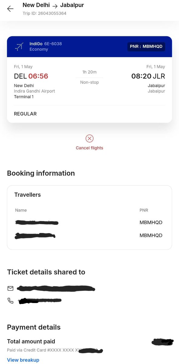 HarsheSiddharth's tweet photo. @Cleartrip the amount has been refunded by indigo but I've not received it yet from Cleartrip. Please resolve it asap https://t.co/WacLl46aTi