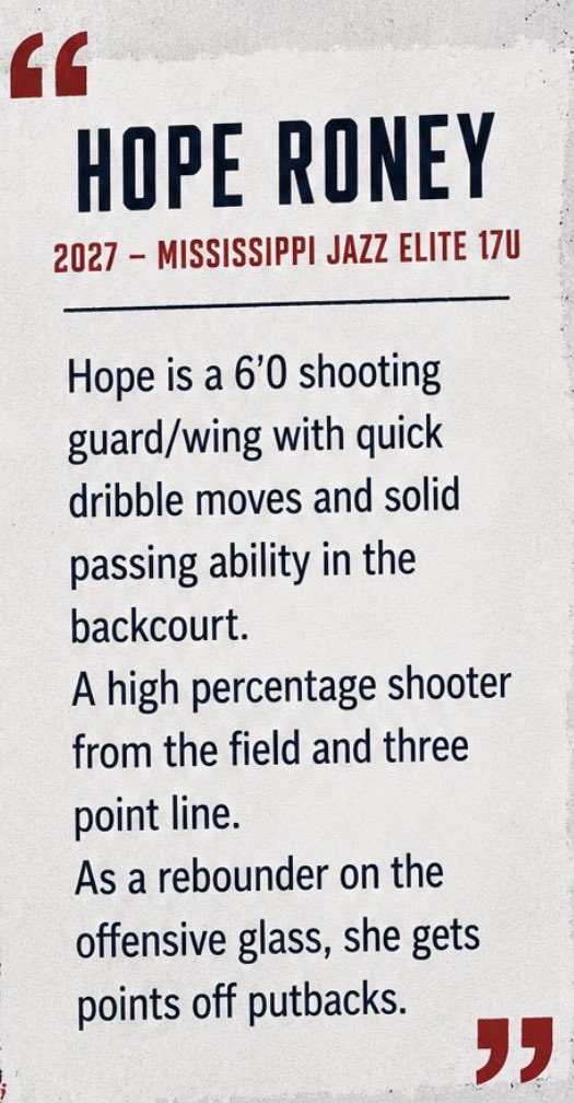 HopeRoney1's tweet photo. Thanks @JrAllStarBB for the right up!!

@ProspectShowcse @bshields0244 @_BlakeDerrick @riseupsports1 @gobigrecruiting @talkinghoops23 @IGBRcoverage @MeadeHoops @JrAllStarMS @Scorers1stU https://t.co/jjKtIptyqi
