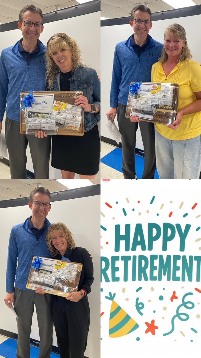 DrJKephart's tweet photo. Post #2 Happy Retirement to over 631 years of service to SDOW and public education.  Thank you for your impact 💙🤩 #BlueJayPRiDE https://t.co/PZMkBQ7CEa