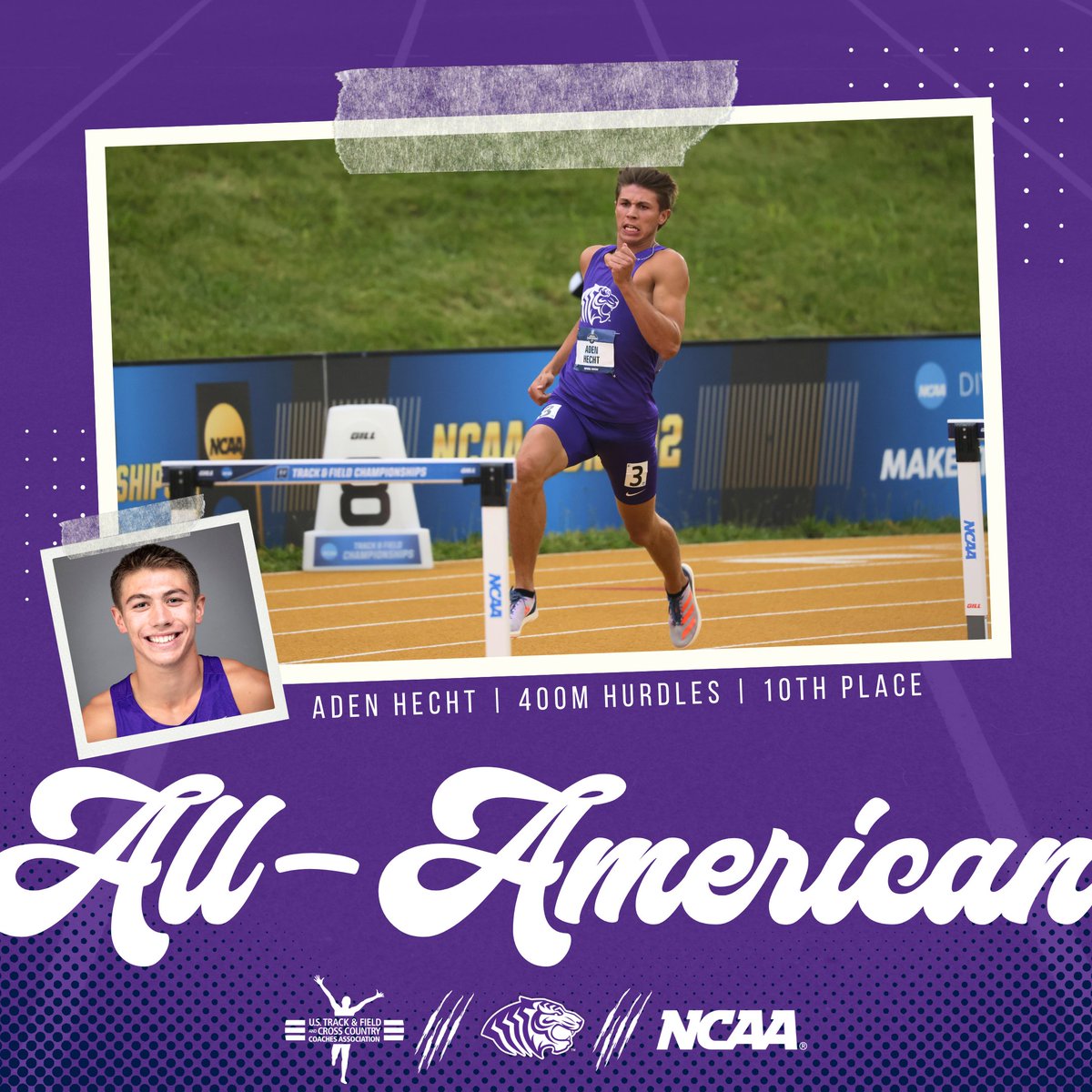 OuachitaXC's tweet photo. Ouachita’s first NCAA-era track All-Americans! Congrats to Kate and Aden!

https://t.co/F0H3tiODLA | #D2WOTF | #D2MOTF | #BringYourRoar🐅 https://t.co/bBj0ePPI6P