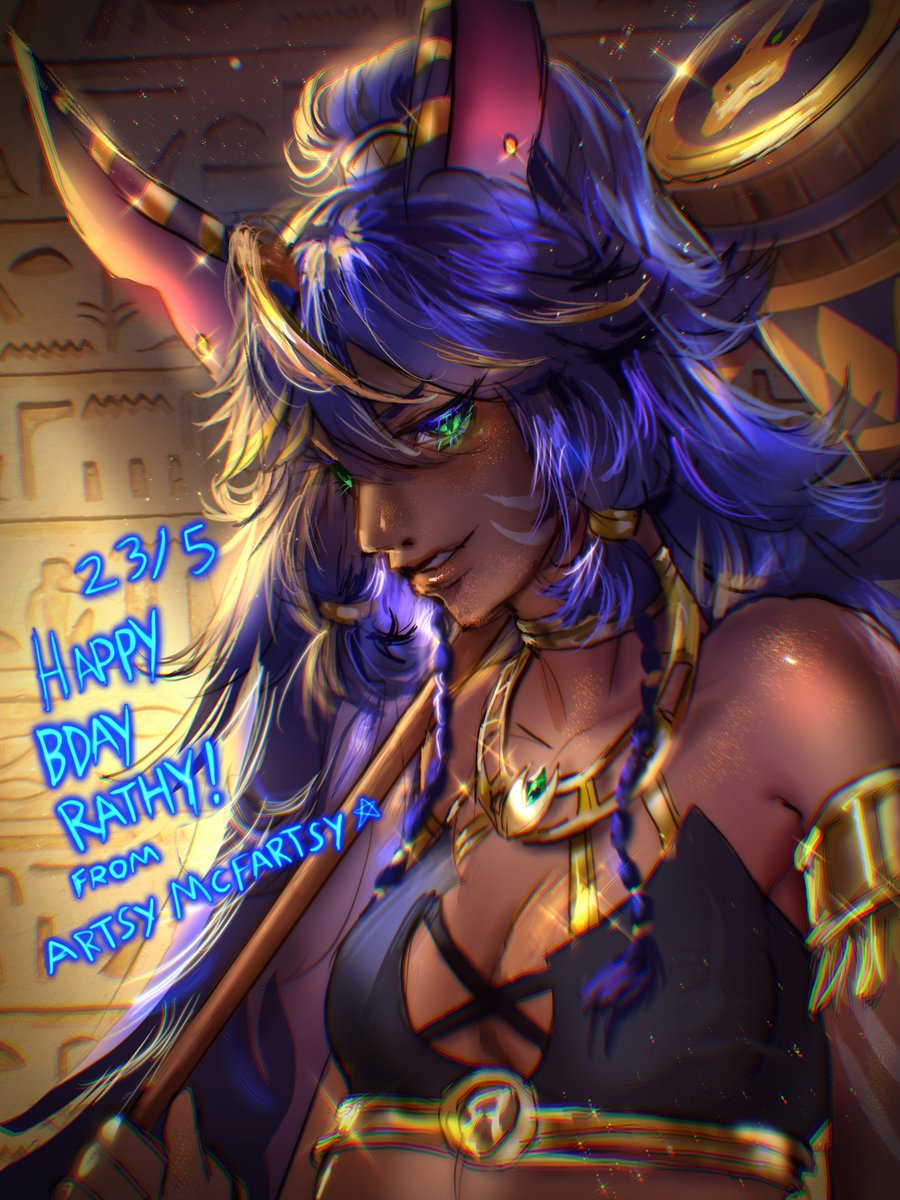 ArtsyMcfartsy's tweet photo. Oops almost forgot to upload this artwork in full, here's a birthday art I made for my amazing friend @rathyvt! I'm so grateful to meet her and I hope her an amazing birthday! 🥰🙏 https://t.co/hc6ARQJZTR