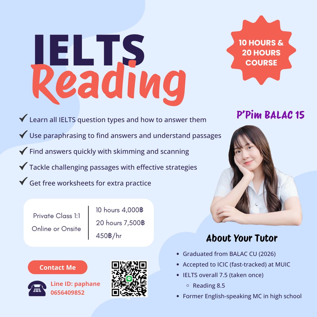 raindropsnyou's tweet photo. รับสอน ielts speaking &amp; reading ค่า ✨

- ผู้สอนจบอักษร อินเตอร์ จุฬา 
- แนะนำทริคสำหรับ band 7.0+ 
- เรียนตัวต่อตัว ออนไลน์/ออนไซต์ 
- ทดลองเรียนฟรีก่อนได้ 30 นาที 

💟 Line ID: paphane 

#รับสอนielts #ติวielts #เรียนielts #ไอเอล #dek69 #รีวิวIELTS #สอบielts #เรียนภาษาอังกฤษ https://t.co/gYue5IVM5Z