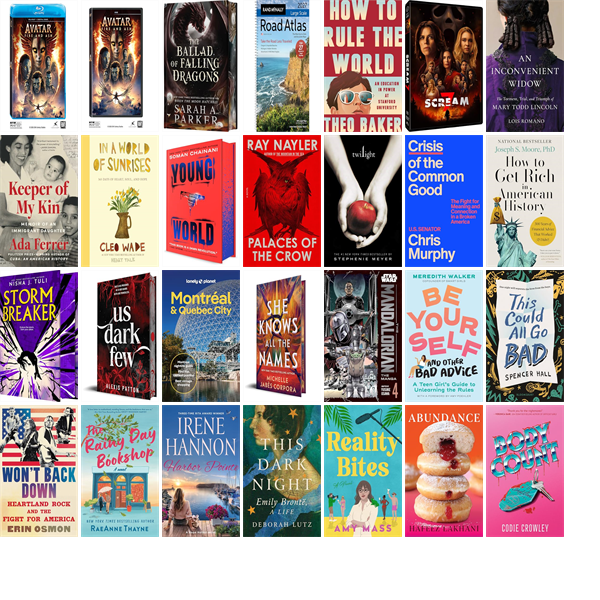 berlinpecklib's tweet photo. This week the Berlin-Peck Memorial Library has 80 new books and nine new movies.  New items include Avatar. https://t.co/PNVNkMFf54 https://t.co/2eM28bmMaz