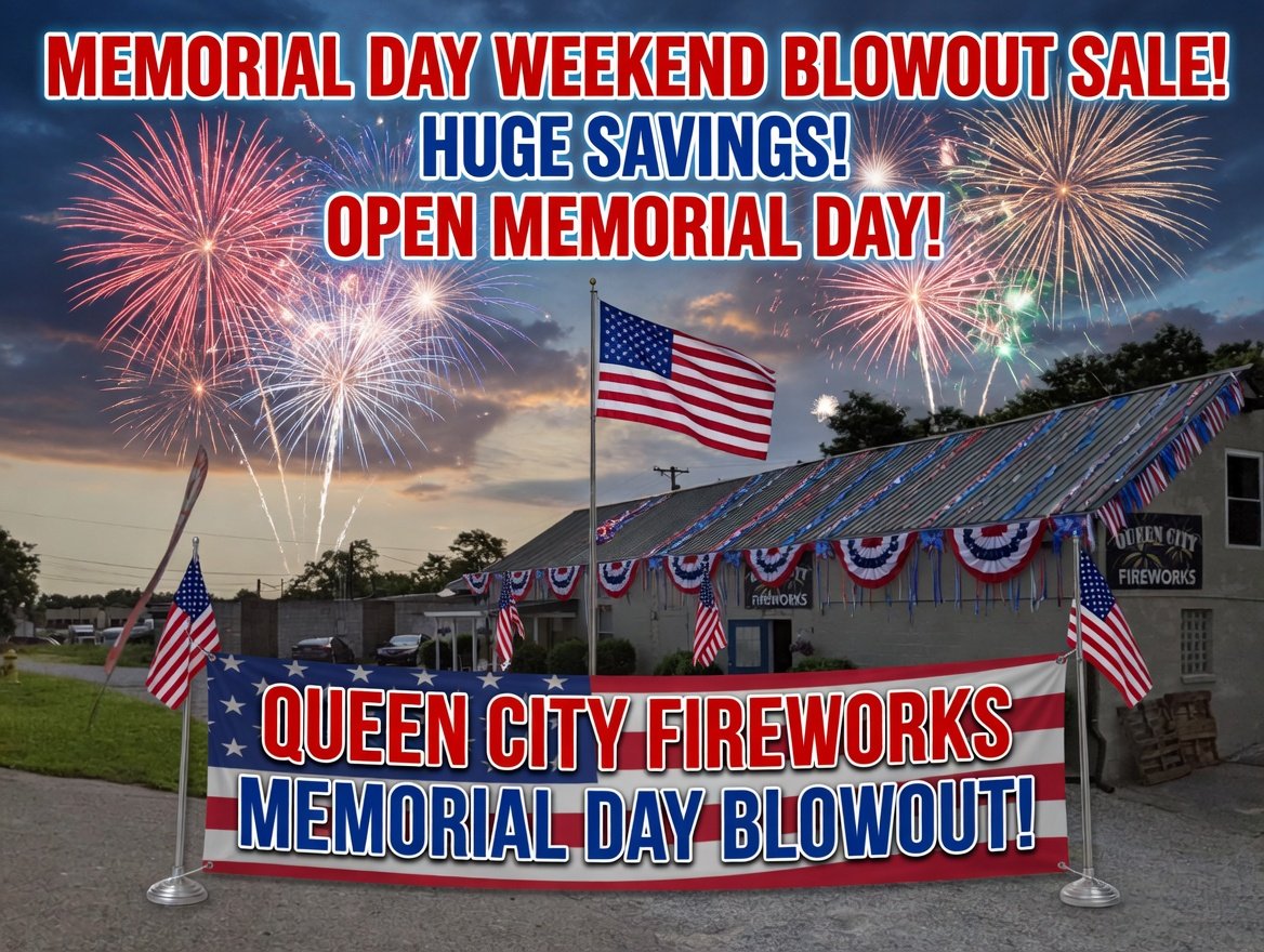 QCFireworks's tweet photo. WE'RE FINALLY OPEN!! Come on in and see us this weekend! 

Saturday 11 - 7
Sunday 12 - 5
Monday 12 - 5 https://t.co/Zabk7ZpgdI