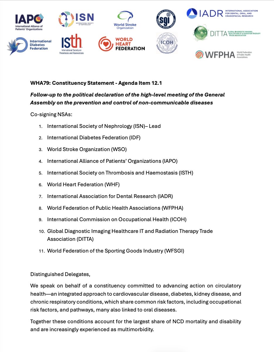 Int Society of Nephrology tweet media