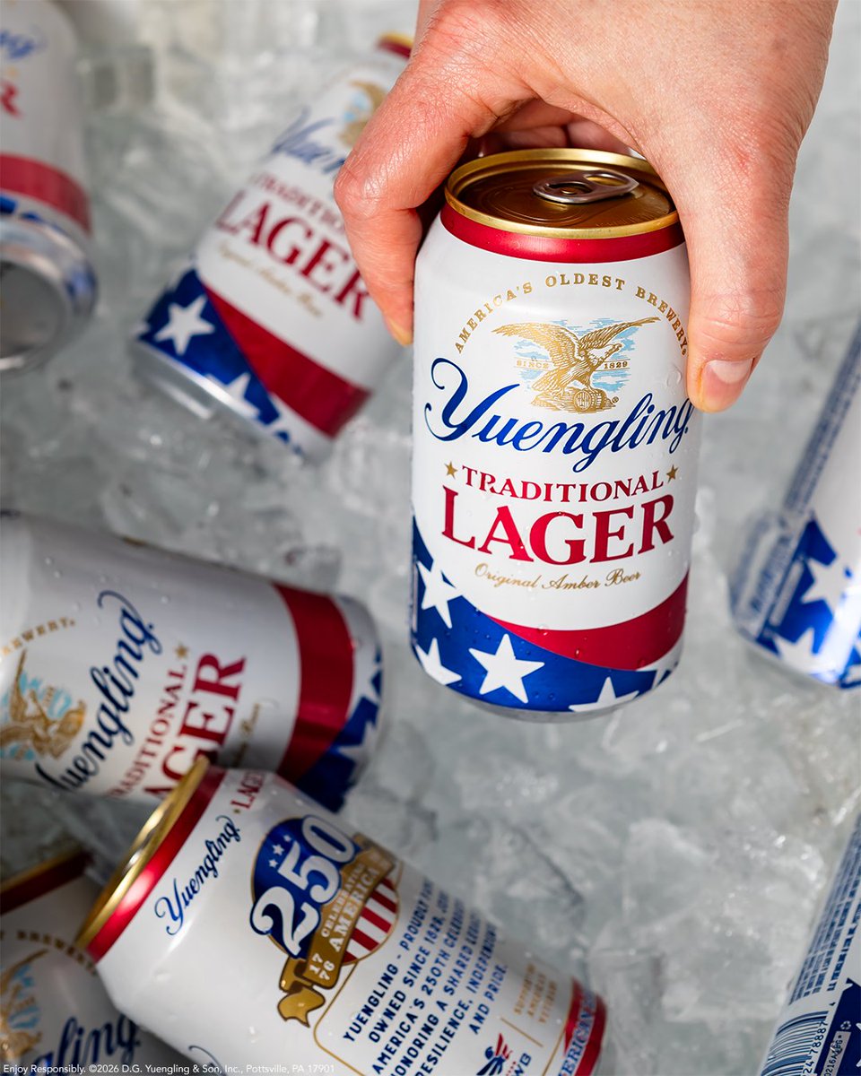 yuenglingbeer's tweet photo. If the cooler isn’t ready, neither are you. Grab a cold one and help support our heroes through @teamrwb. 🇺🇸🍺 https://t.co/TMHml9x4Sh