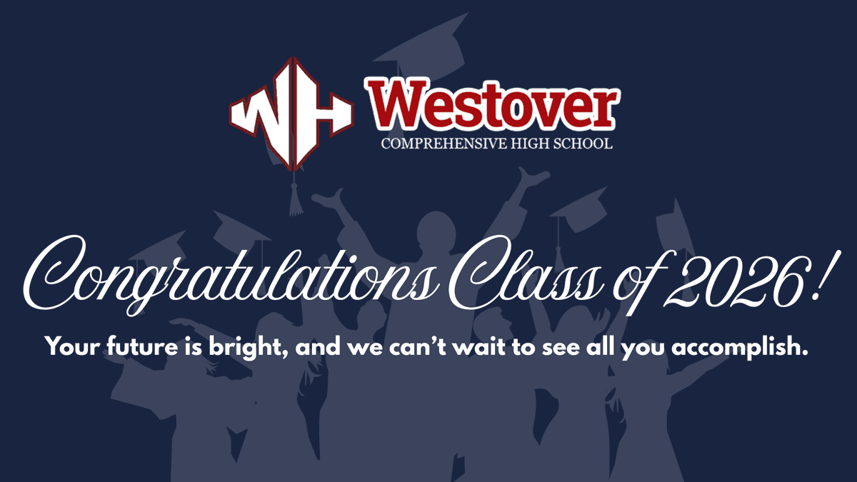 DoCoSchools's tweet photo. Today, we celebrate the hard work, resilience, and accomplishments of the Westover Comprehensive High School Class of 2026! Your journey has prepared you for incredible opportunities ahead, and we are proud of all you’ve achieved. Patriots, this is only the beginning! https://t.co/grfzfZeAZD