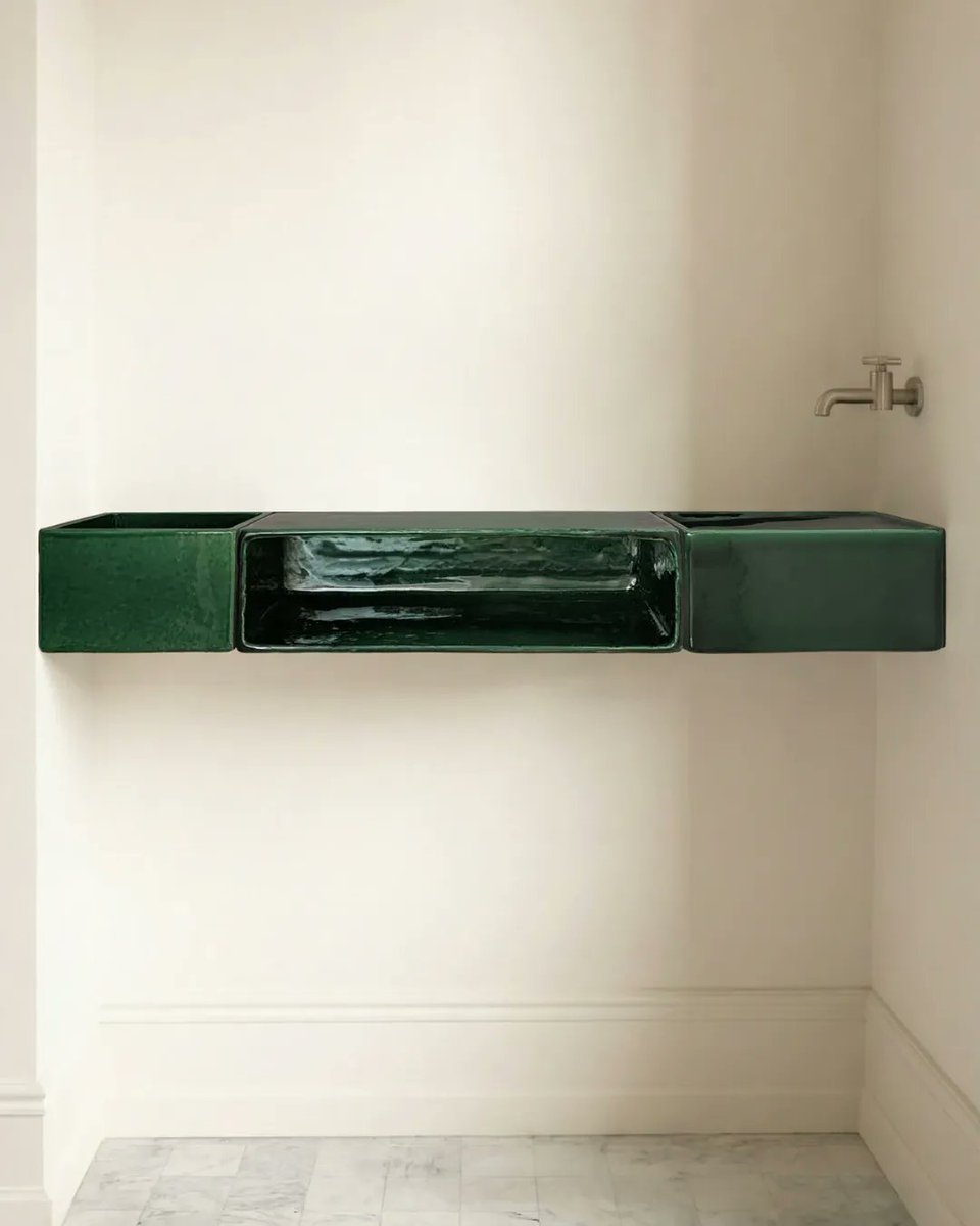 interiorsuckerr's tweet photo. Custom-made emerald high-gloss ceramic basin✨ https://t.co/TA81NSPnkH