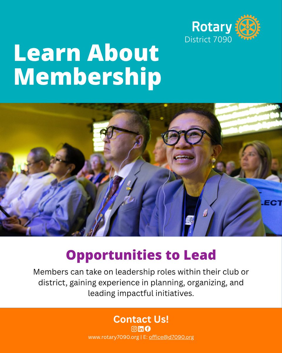 Rotary7090's tweet photo. Leadership starts with getting involved. 🌟
•
Ready to grow as a leader while making a difference? Contact us today!
🌐 https://t.co/RPo0WuOre6
📧 office@d7090.org
•
#Rotary7090 #LeadershipDevelopment #PeopleOfAction #JoinRotary #ServiceAboveSelf https://t.co/rIY1oibAOJ