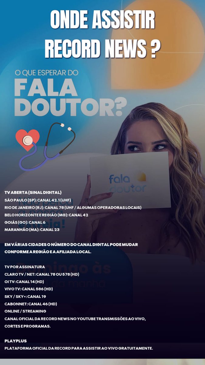 acessodocshoeS's tweet photo. #faladoutor com ela @draameirelles todo domingo as 8h30 na @recordnews.
Assista também pelo youtube
https://t.co/3y3HGFD946 https://t.co/QIS6xbeHSm