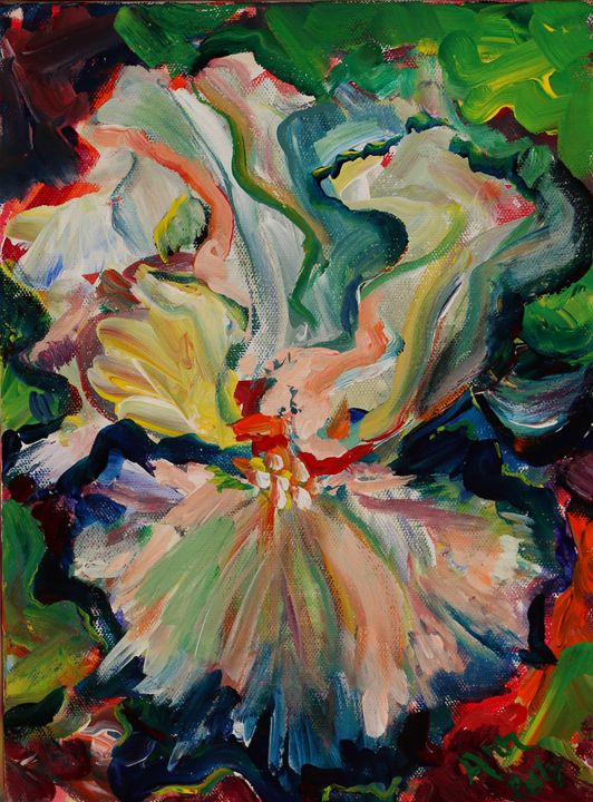 AnnLutz2's tweet photo. Art of the Day! "Rainbow Flower". Buy at: https://t.co/15cu2wbeUW https://t.co/gQB7Q1BGX7