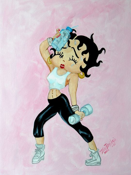 LbiArtist's tweet photo. Art of the Day! "WORK OUT BETTY". Buy at: https://t.co/qYuXg127Cr https://t.co/s06LhdW8Zc
