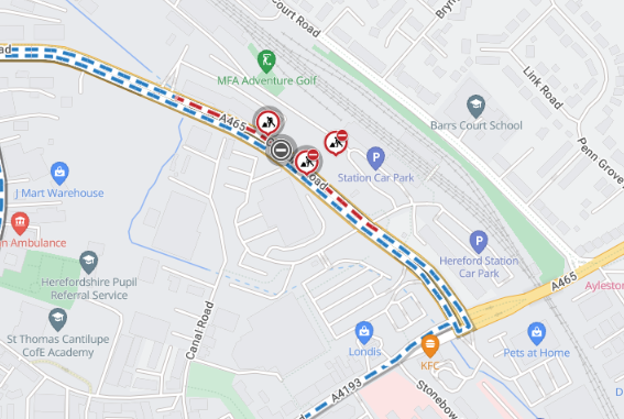 HfdsCouncil's tweet photo. 🚧Road closure – Resurfacing works 
The A465 Station Approach road 

📅1 June – 11 June 
🕗 Overnight closures 8pm to 6am

Closure will be from Widemarsh Road to the Morrisons junction, local diversion signs will be in place

For more, visit 🔽 
https://t.co/geQEmy1xQ6 https://t.co/3AjymXnyZm