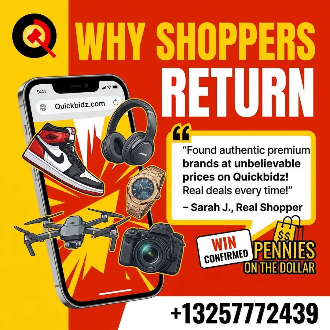 quicklotz's tweet photo. Real shoppers keep coming back for premium finds at pennies on the dollar—see what’s live on https://t.co/jRBjMKzgy1. #Quickbidz #ShopperWins #AuctionSavings #DealFinds #OnlineAuctions #DFWDeals #CharlotteNC https://t.co/P1Is3arKhO