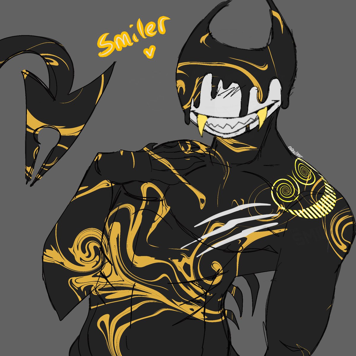 ZuckerInkDemon's tweet photo. *shows off my smiler inspired ink demon oc*..
🖤🤍

#bendy #batimoc #inkdemon https://t.co/F1KYORdAyW