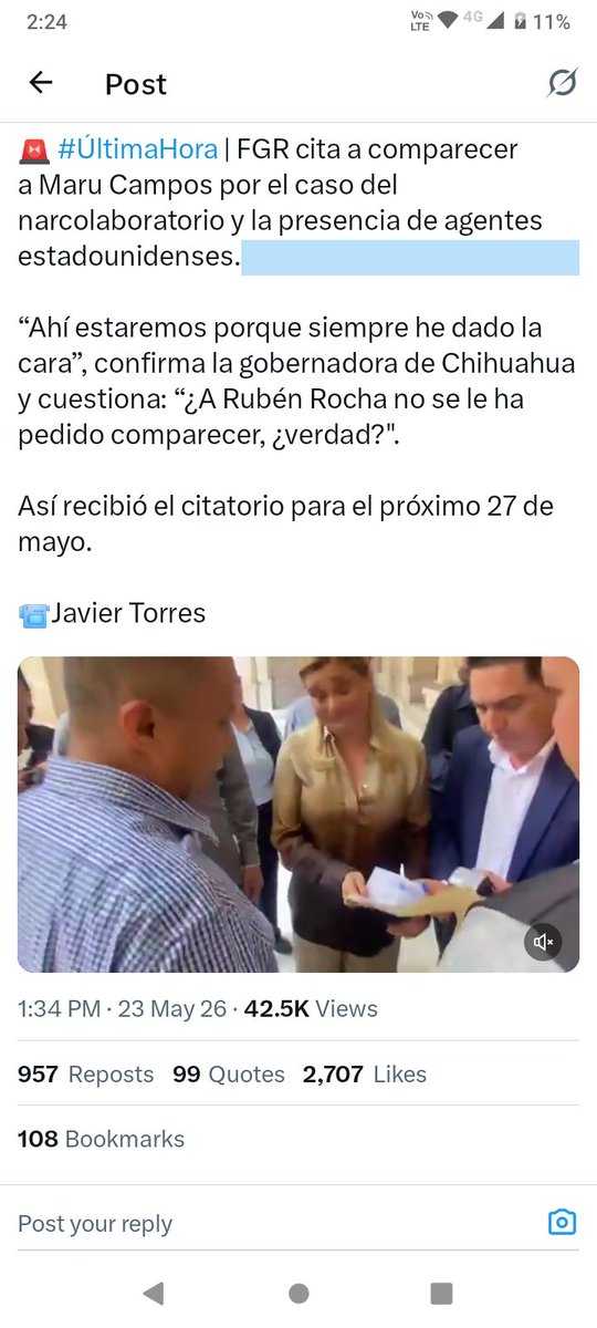 ZwolfAxel's tweet photo. @lopezdoriga Hay que preguntar a Andrea Chávez de #Chihuahua:

PARA CUÁNDO CITAN A RUBÉN ROCHA MOYA ?

Y/O a su PATROCINADOR ADÁN LÓPEZ ?

Chihuahua, esa es la calidad moral de su senadora Andrea. https://t.co/99AdPUJsGL