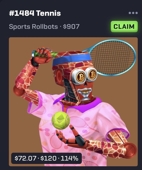 MikeyyCrypto's tweet photo. Just picked up a new Sports Rollbot for my collection!

I've not picked up any for a couple of years at least as I'm already very happy with what I have, but I did always want to have more tennis shares. https://t.co/Os6P11xq6V