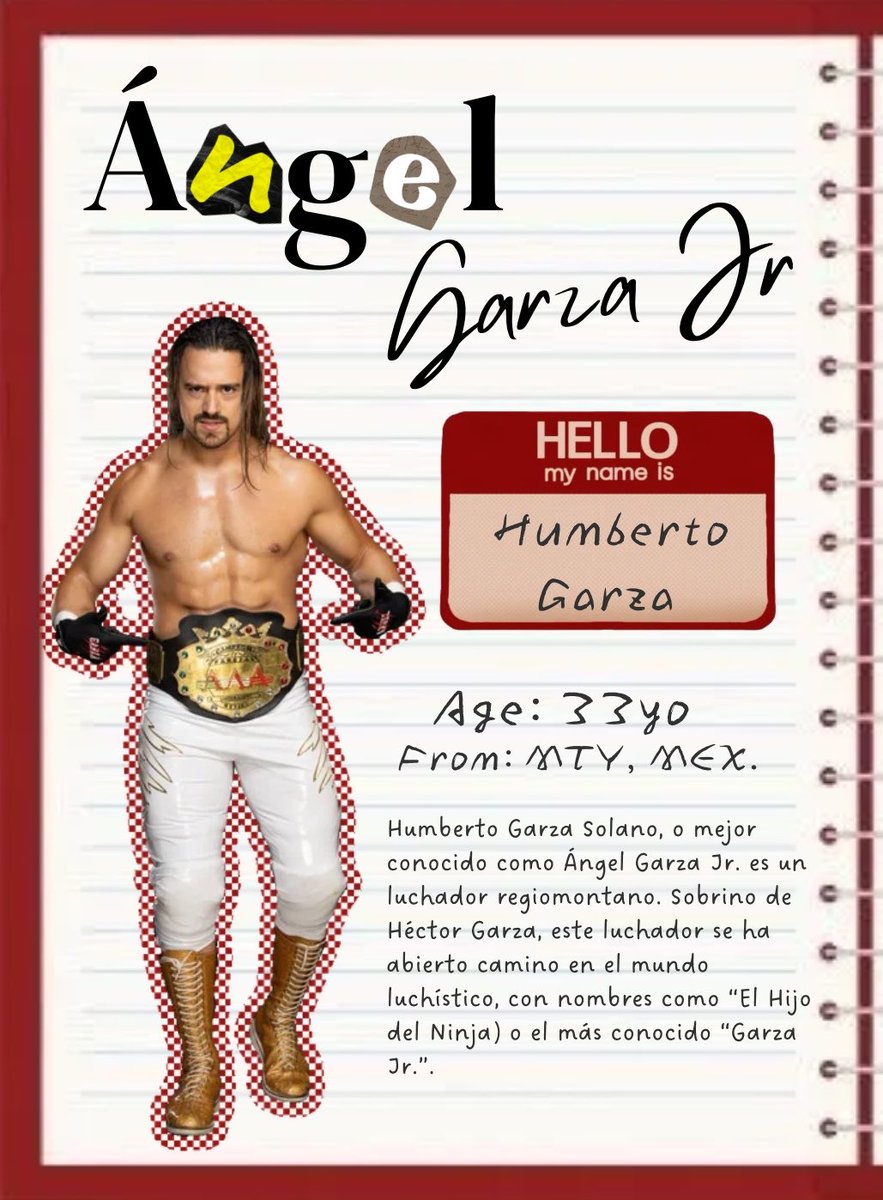 DS1c3's tweet photo. [#GARZAJR] 

That one friend que le hace infografías estéticas a sus luchadores.  #BaddiesForGarzaJr https://t.co/ZfXMXrUXxe