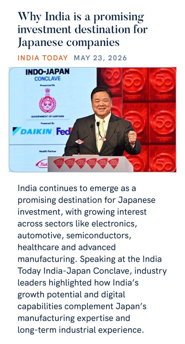 singhsandeepup's tweet photo. Why India is a promising investment destination for Japanese companies
https://t.co/qJdFlbH8m0

via NaMo App https://t.co/c9a1cPajGV