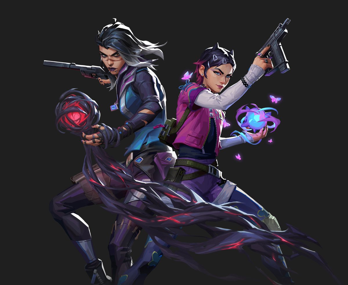 BDERADIANTE's tweet photo. Keyarts de Fade y Clove para su lanzamiento en #VALORANTMobile por @EnvarStudio 🎨 https://t.co/HhpFQFx80s
