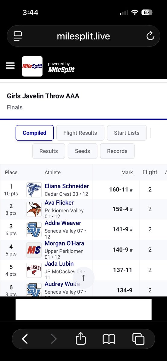 PvViking's tweet photo. Congratulations to Ava Flicker on her second place finish in the javelin! https://t.co/axU49ST2fb
