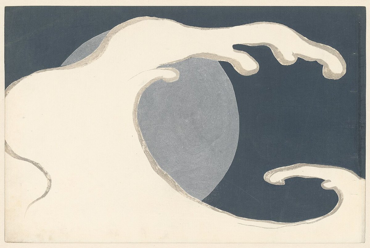 JapanTraCul's tweet photo. Tsunami, from Flowers of a Hundred Worlds, by Kamisaka Sekka, 1909 https://t.co/6tNozKhAd0