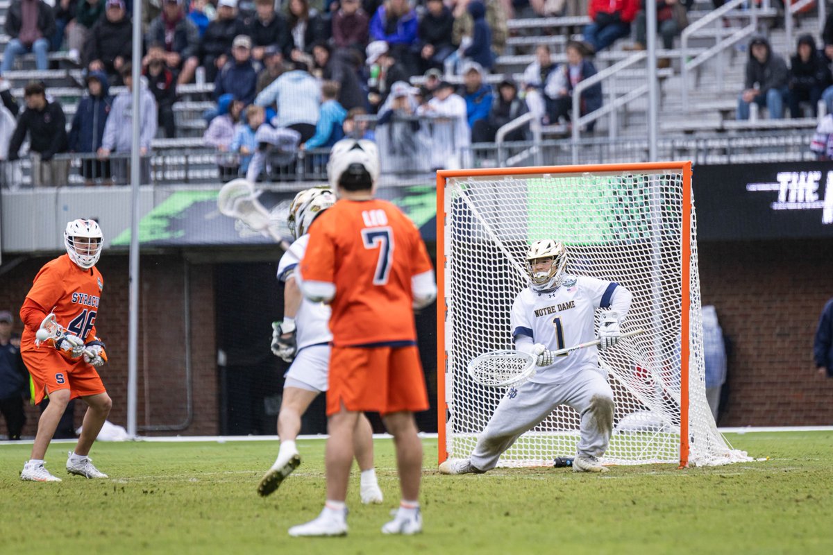 NDlacrosse's tweet photo. 7️⃣ saves and it's still the first half.

#GoIrish☘️ https://t.co/GaB0uA3zmf