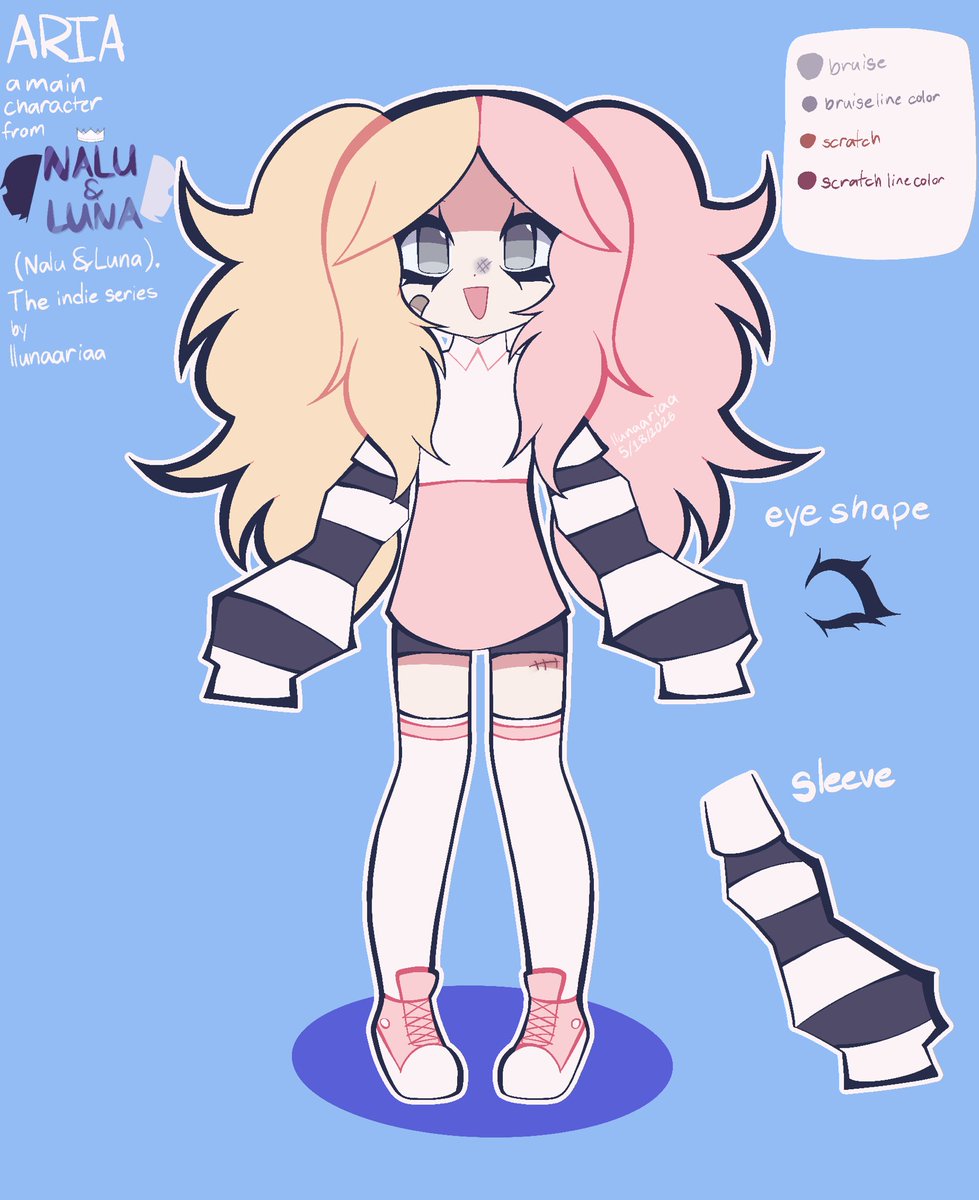llunaariaa's tweet photo. i finally made a new reference for aria!! 

#artmoots #oc #ocs https://t.co/ZbsciHBZiY