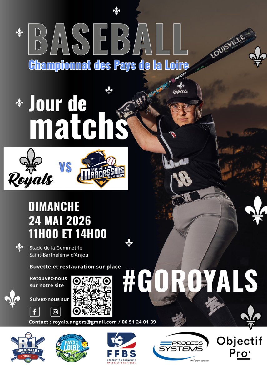 AngersRoyals's tweet photo. Après deux semaines de repos, les Royals reprennent le chemin des terrains. Match ce dimanche contre les @LesMarcassins. Venez nous soutenir. Et vous rafraîchir #GOROYALS #SPORTANGERS #ANGERS #LADALLEANGEVINE https://t.co/UUiwtEqCWW