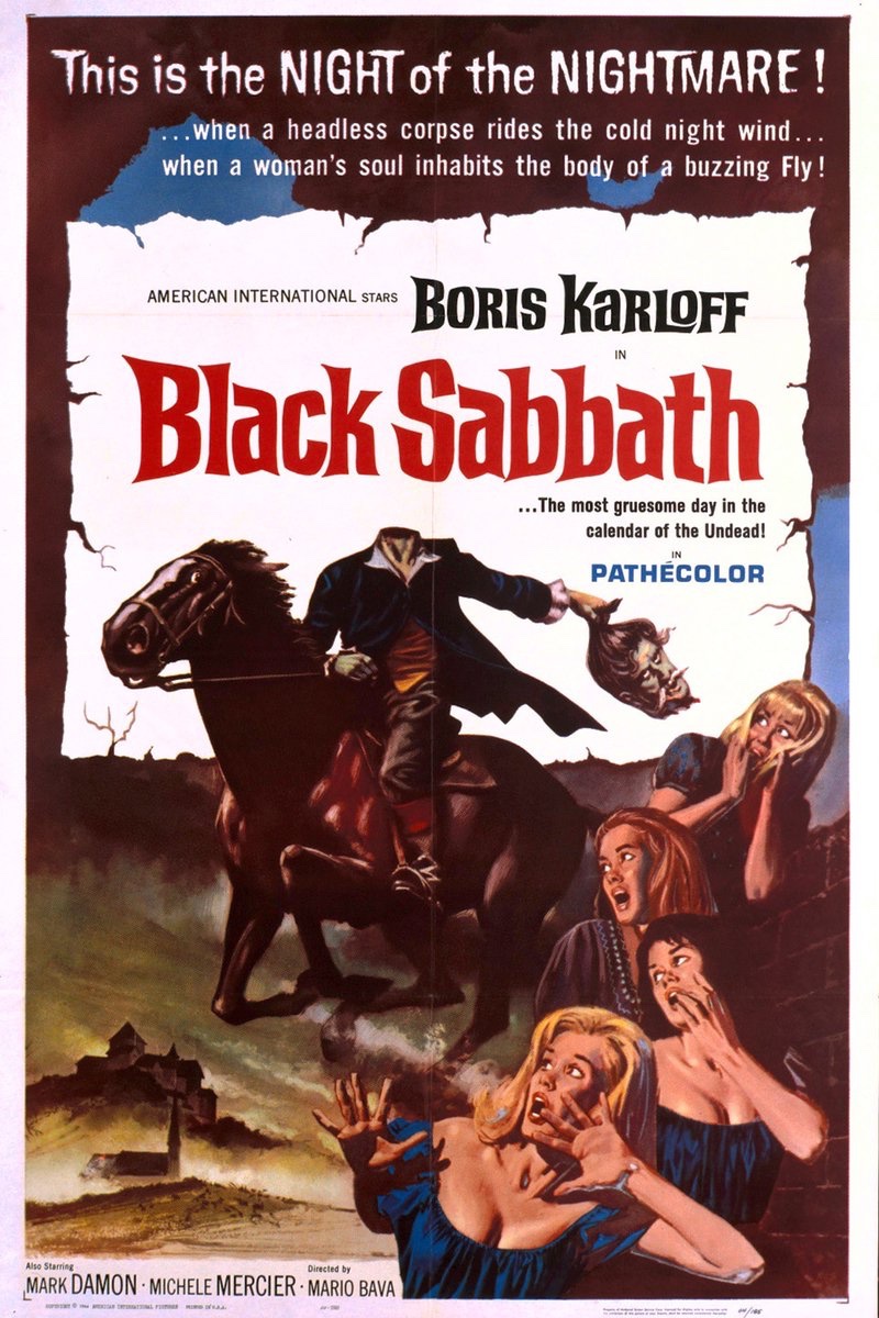 EugWSerra's tweet photo. On August 17, 1963, Black Sabbath was released in Italy! #BlackSabbath #MarioBava #BorisKarloff #MarkDamon
#MichèleMercier #SusyAndersen
#LydiaAlfonsi #GlaucoOnorato
#JacquelinePierreux https://t.co/AV8D1EpCQL