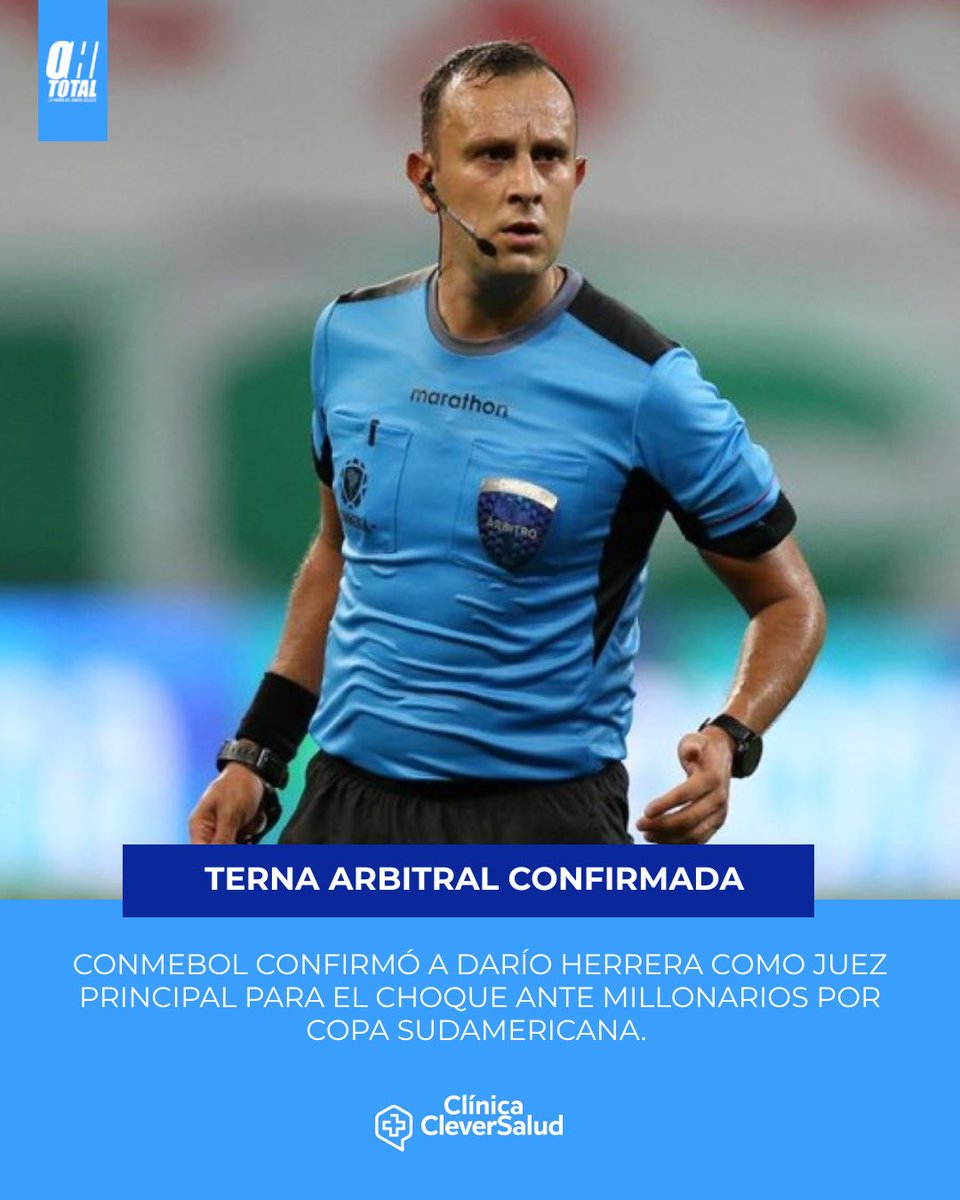 OHigginsTotal's tweet photo. 👨🏻‍⚖️CONFIRMADA LA TERNA ARBITRAL PARA EL TODO O NADA EN BOGOTÁ

El argentino Darío Herrera será el juez principal, acompañado por Juan Belatti y Pablo González como asistentes, Sebastián Zunino como cuarto árbitro, Hernán Mastrángelo a cargo del VAR y como AVAR Lucas Novelli. https://t.co/q1p117WKIV
