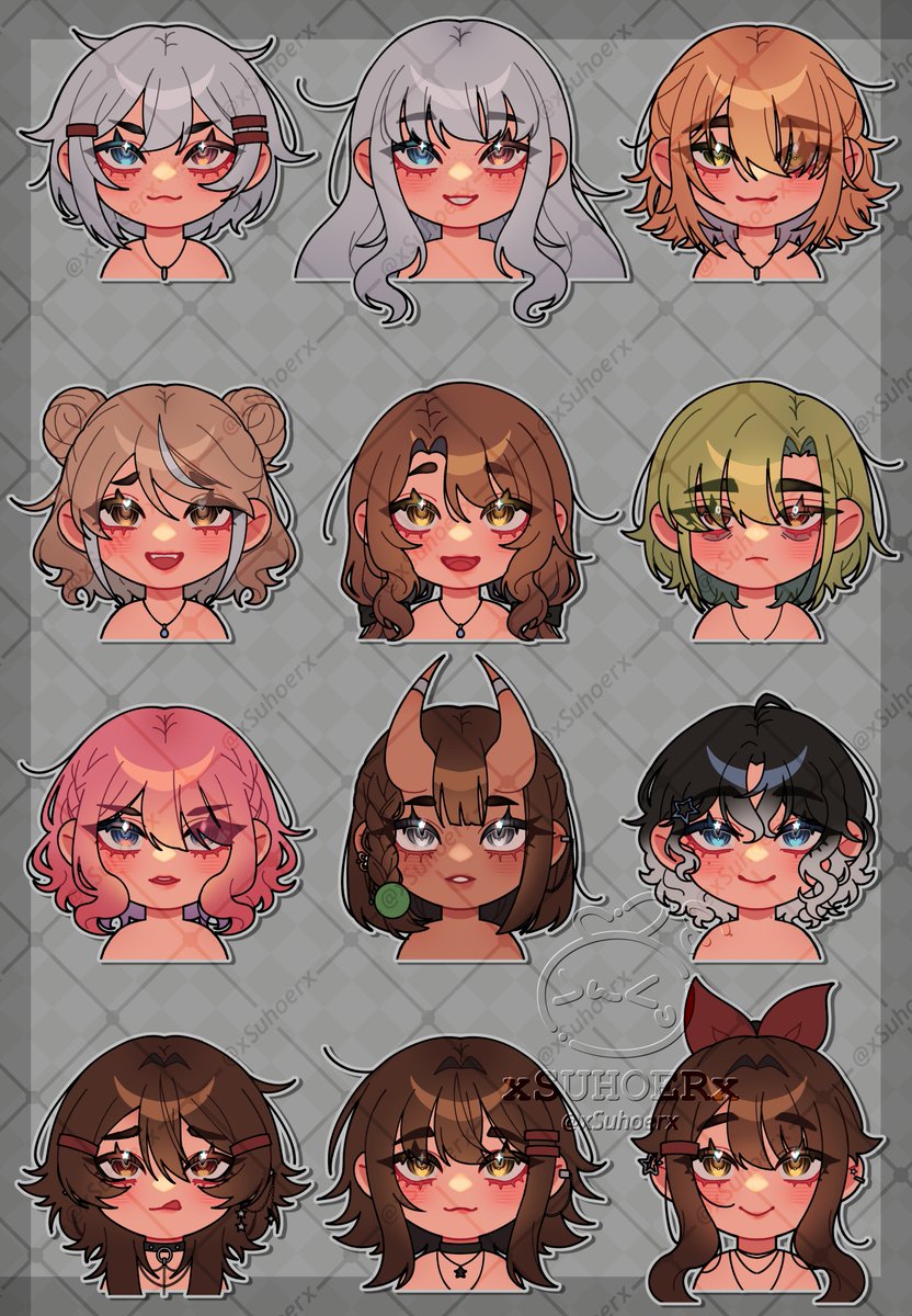 xSuhoerx's tweet photo. Terminéee 🥺⭐️✨💫
Hice cabecitas chibis de mis ocs para tenerlos de referencia 🫶 https://t.co/a1fOAvldmF