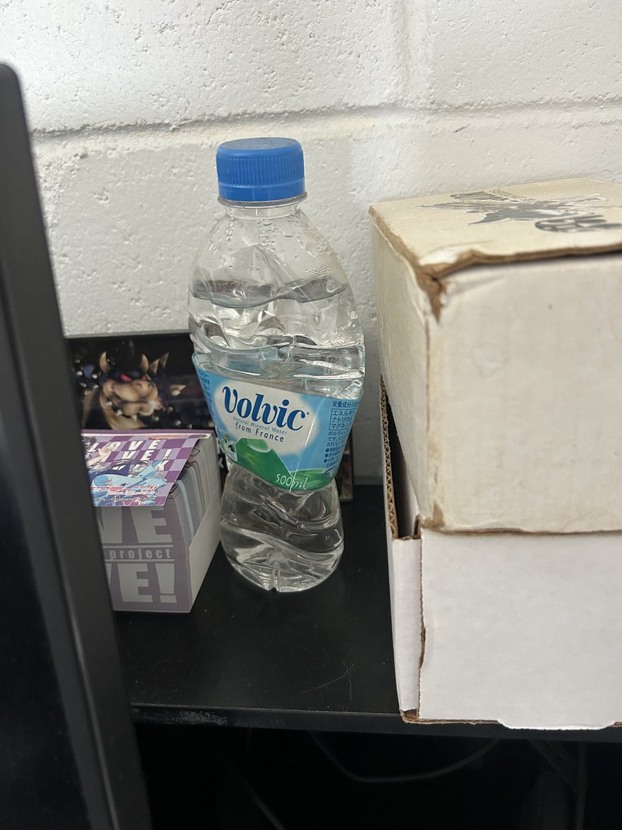 Stryder808's tweet photo. This ad was a big YouTube Poop meme in the late 2000s, and because of it, my friend picked up a bottle of it as a souvenir from Japan for me back in like 2009. It's moved entire countries multiple times with me and has seen better days, but I still have it. https://t.co/tgFaAitPYi