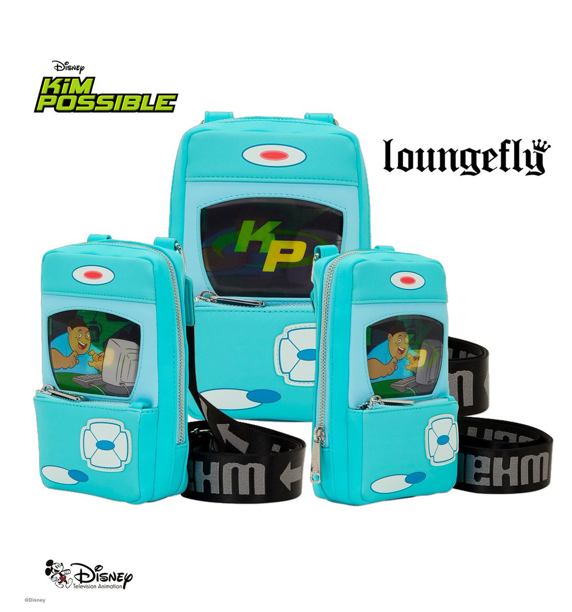 DTVANews's tweet photo. Call Me, Beep Me with the new "KIM POSSIBLE" line of products from Loungefly.

The sling crossbody is replica of the Kimmunicator, releasing later this May.

https://t.co/DRuCXZIIlP

https://t.co/jVlisp9ig1

#KimPossible https://t.co/QRXUFhyhLm
