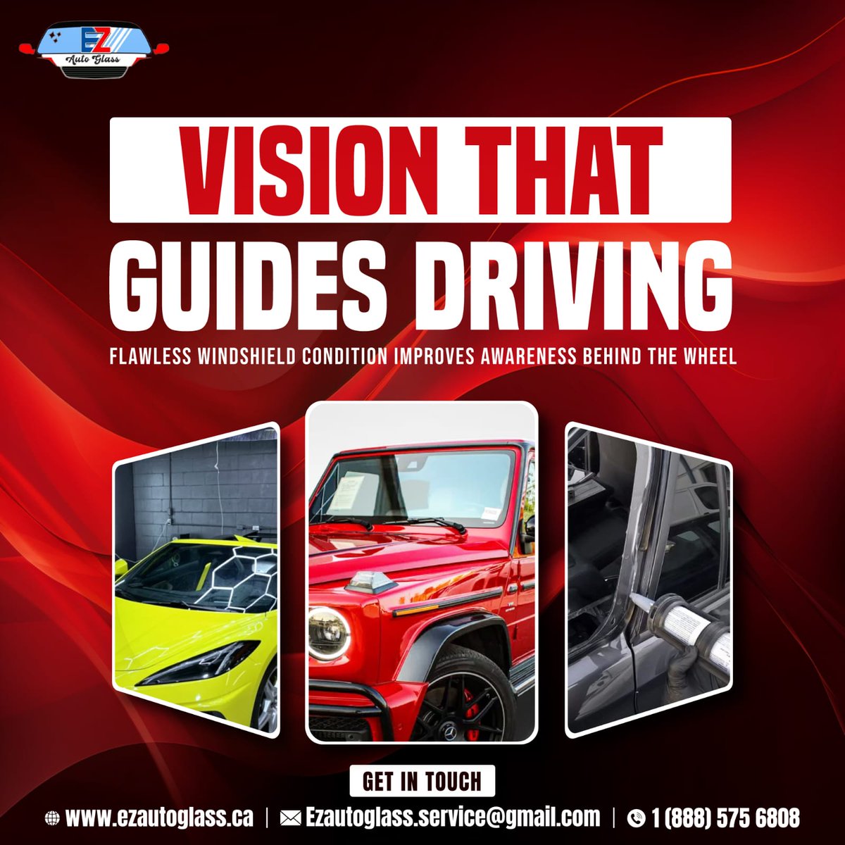 EZ_AutoGlass's tweet photo. A damaged windshield can distract your focus and reduce visibility when you need it most. Our expert auto glass repair restores the clarity and confidence that keeps every drive smooth, safe, and controlled. 🚘✨

#GuidedByVision #ClearWindshield #DriveSafeDaily #AutoGlassExperts https://t.co/A4TtyiEsNW
