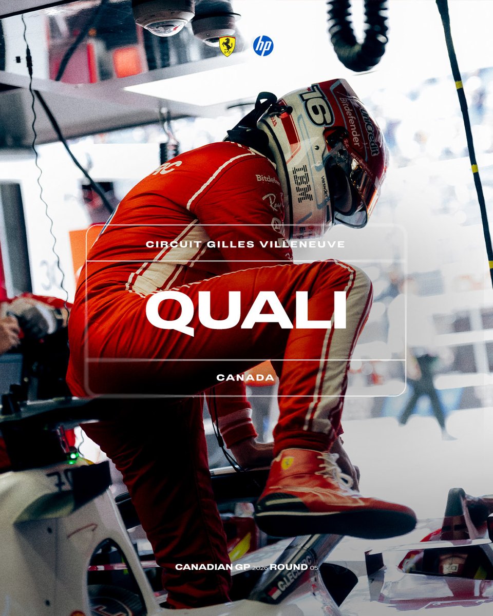 ScuderiaFerrari's tweet photo. Locking in for the quali action 🔒🏎️ https://t.co/fD50yiEjVZ