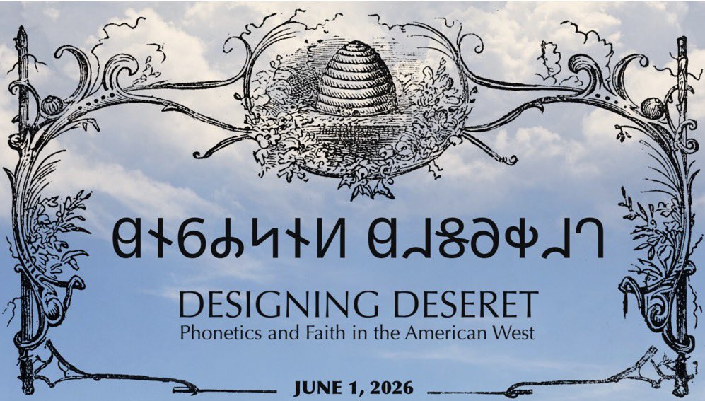 MarriottLibrary's tweet photo. Haven’t registered for our Designing Deseret Symposium on June 1st? 

There is still time! 

Explore nineteenth-century Utah, where language, typography, identity and imagination converged in the ambitious experiment of the Deseret Alphabet.

Register now: https://t.co/aY4i5inzIV https://t.co/v8tS4NWNbi
