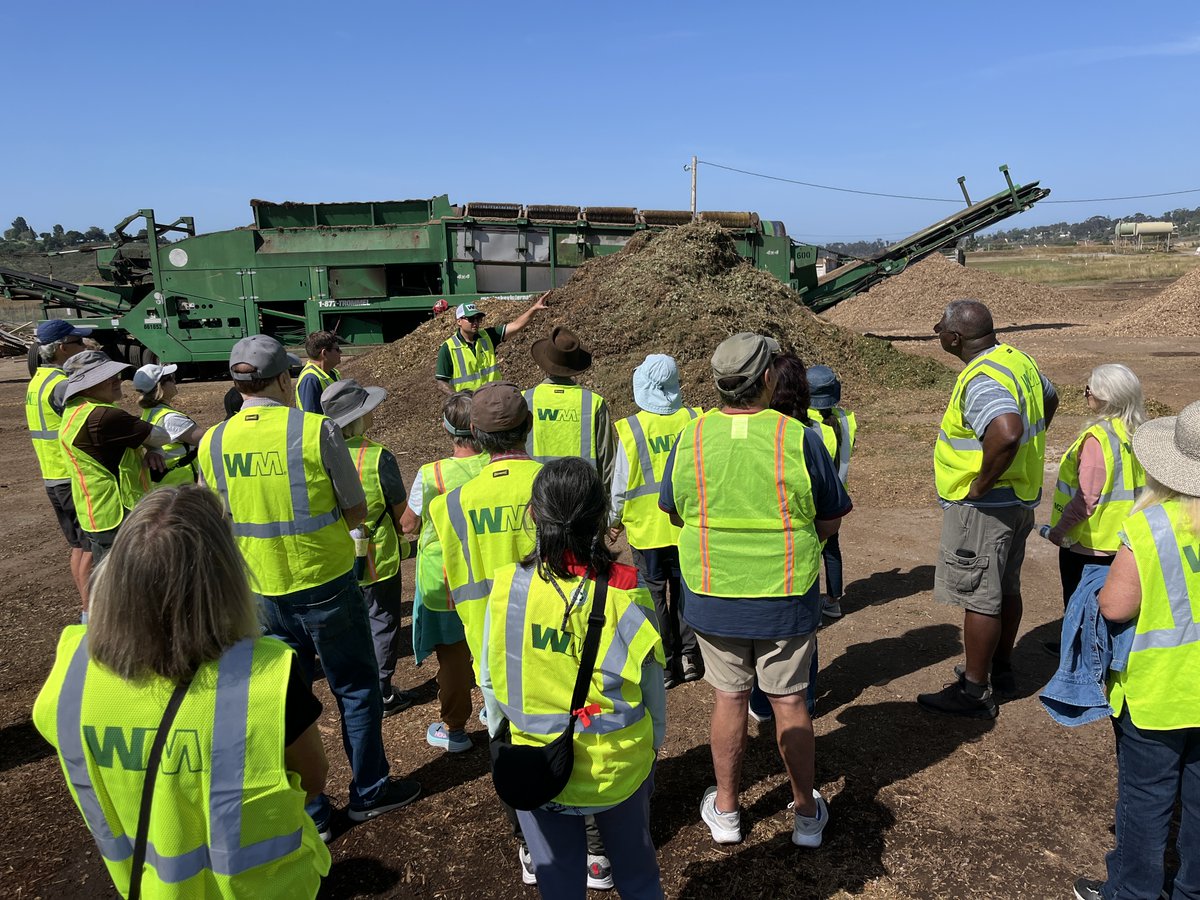 WM_SoCal's tweet photo. Public Tour for Oceanside residents = HUGE success! Our largest turnout yet got a firsthand look at how their food scraps move through the compost process 🌱♻️ #WMSoCal #Compost #FoodScraps #SB1383 #GreenBin https://t.co/qa3p7UY2dq