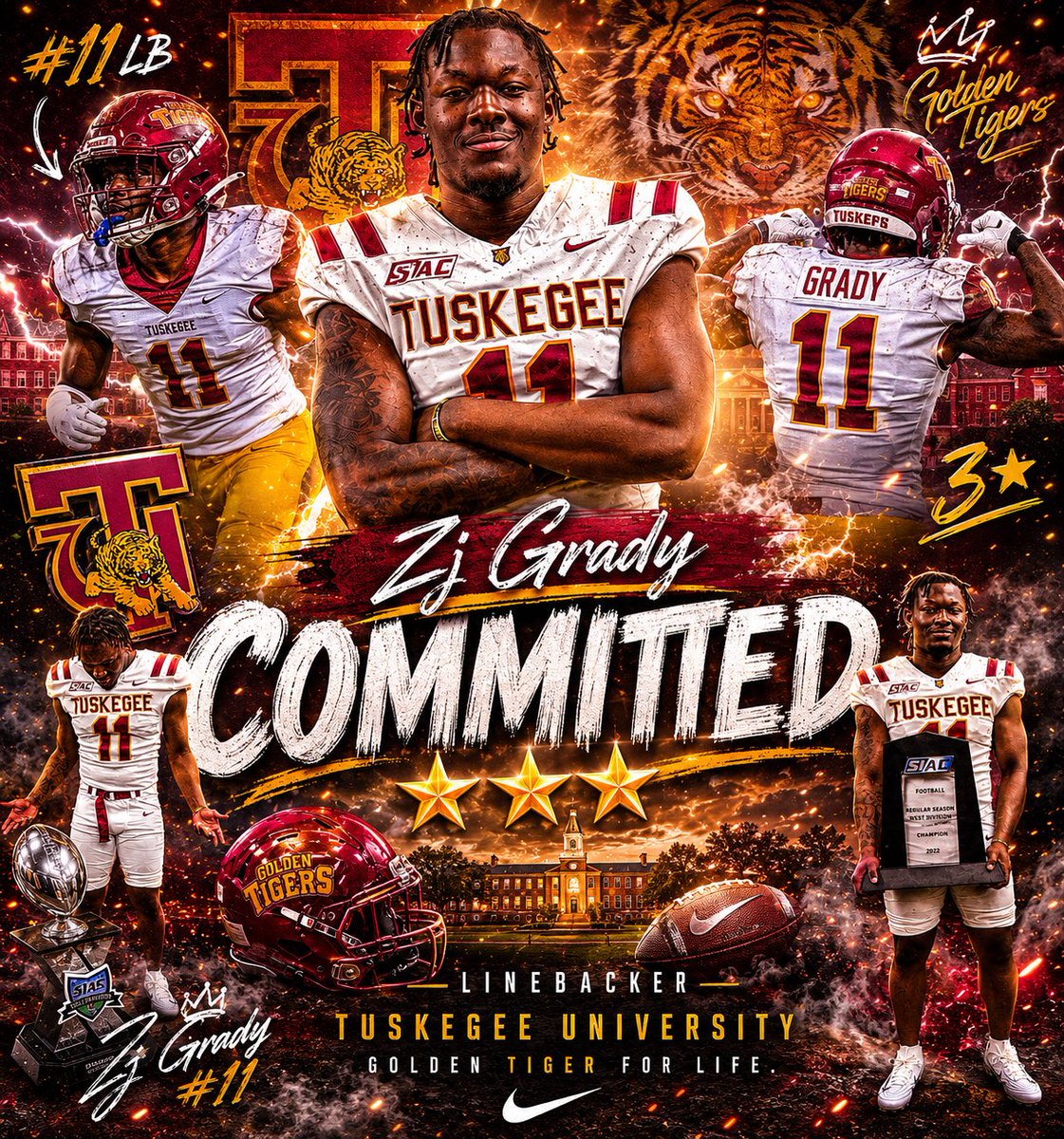 not__zj's tweet photo. I am beyond blessed and proud to announce that I am committed to Tuskegee University to continue my academic and athletic journey. I want to thank God my family coaches teammates and everyone who stood by me and believed in me throughout this journey. #Committted @CoachOCTigers https://t.co/Va4FSwgyHZ