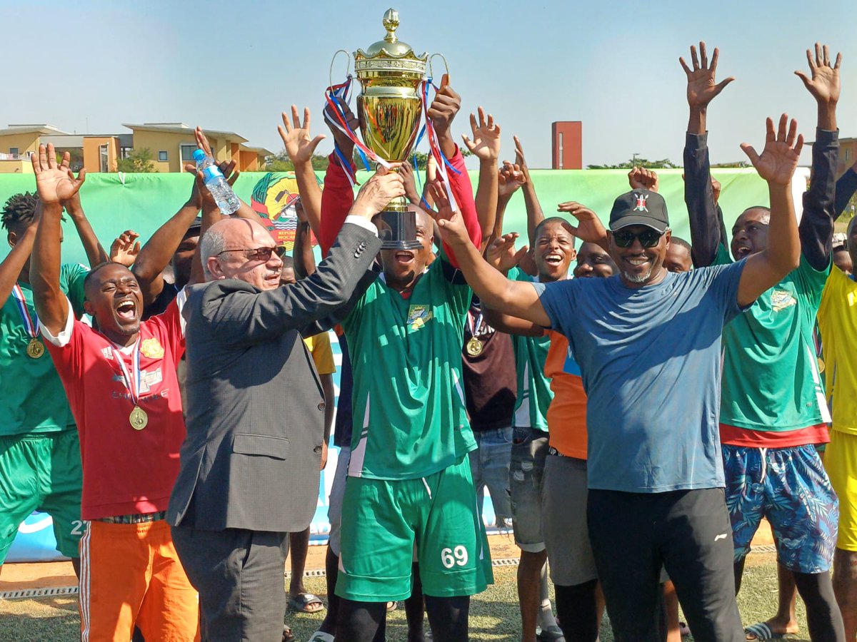 KHCMaputo's tweet photo. 23.O5.2026: As part of this year's Africa Week celebrations, a football tournament was held in Maputo Province. The High Commissioner led the African diplomats' team in his capacity as team captain. https://t.co/Gm2WnlskfL