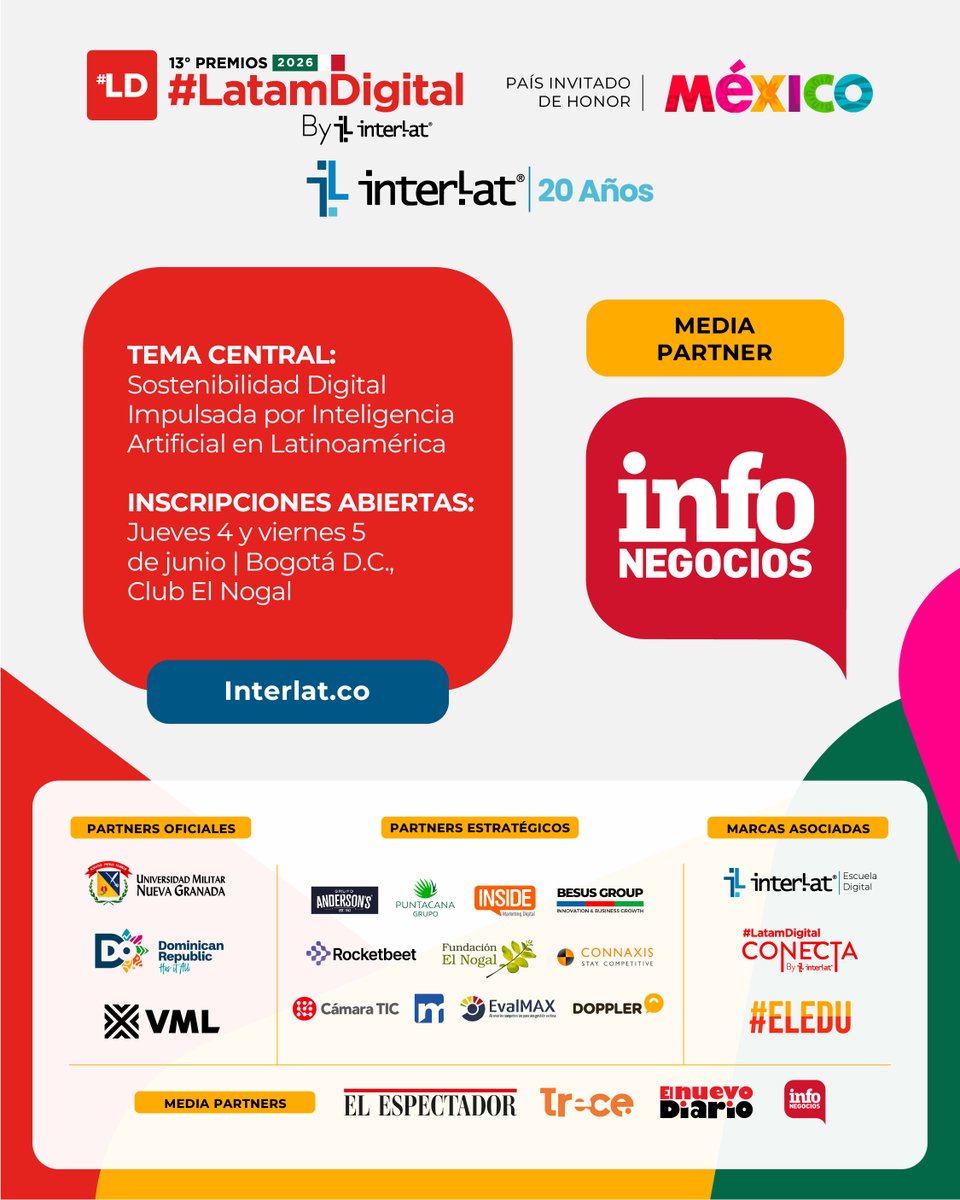 13º Premios #LatamDigital 2026 By Interlat tweet media